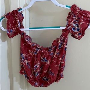 off the shoulder crop top